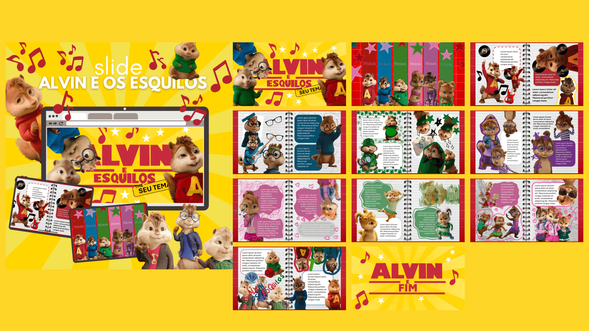 SLIDE ALVIN E OS ESQUILOS