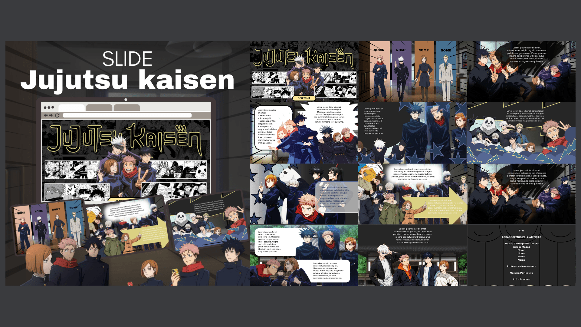 SLIDE JUJUTSU KAISEN 