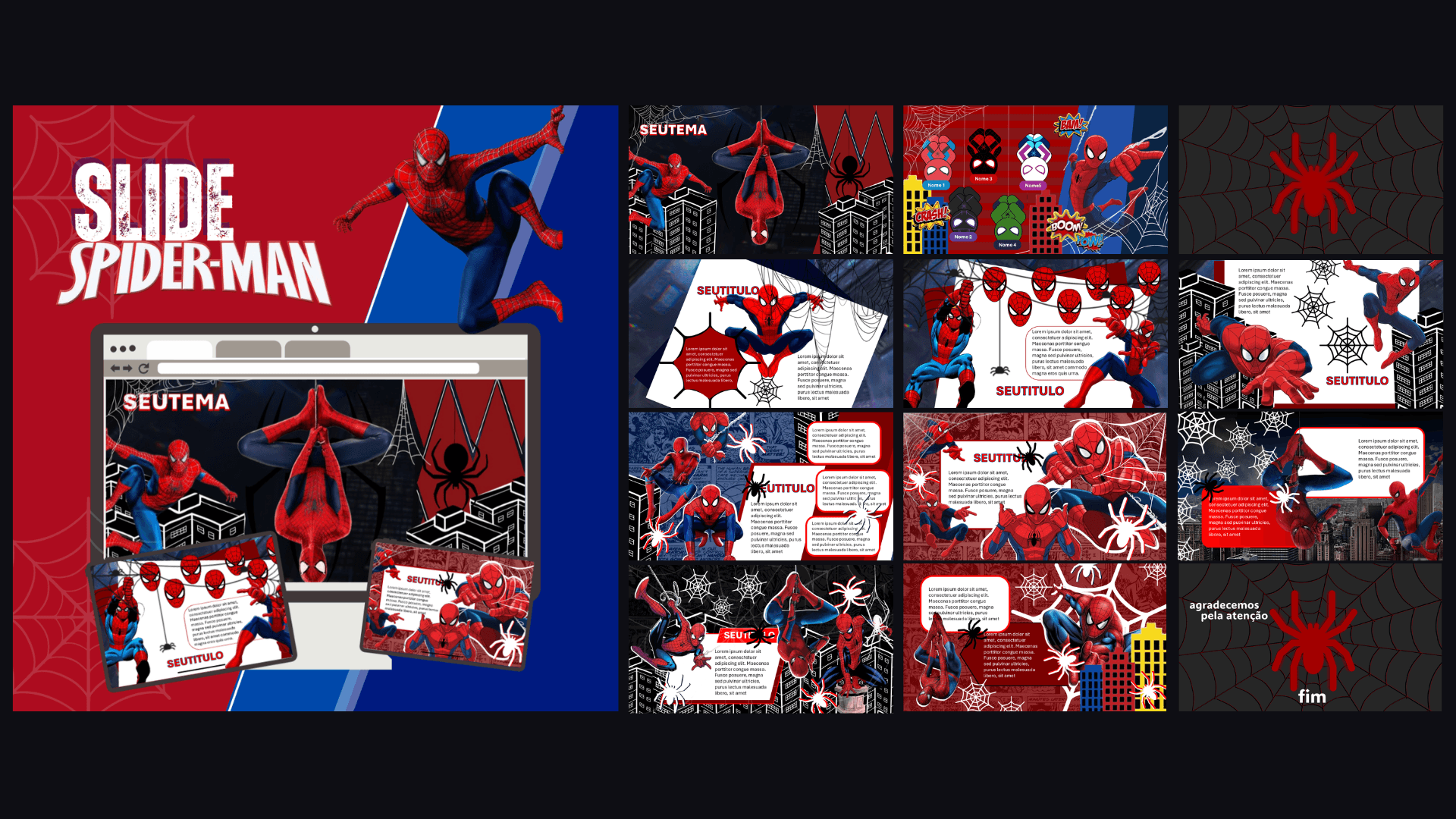 SLIDE HOMEM ARANHA