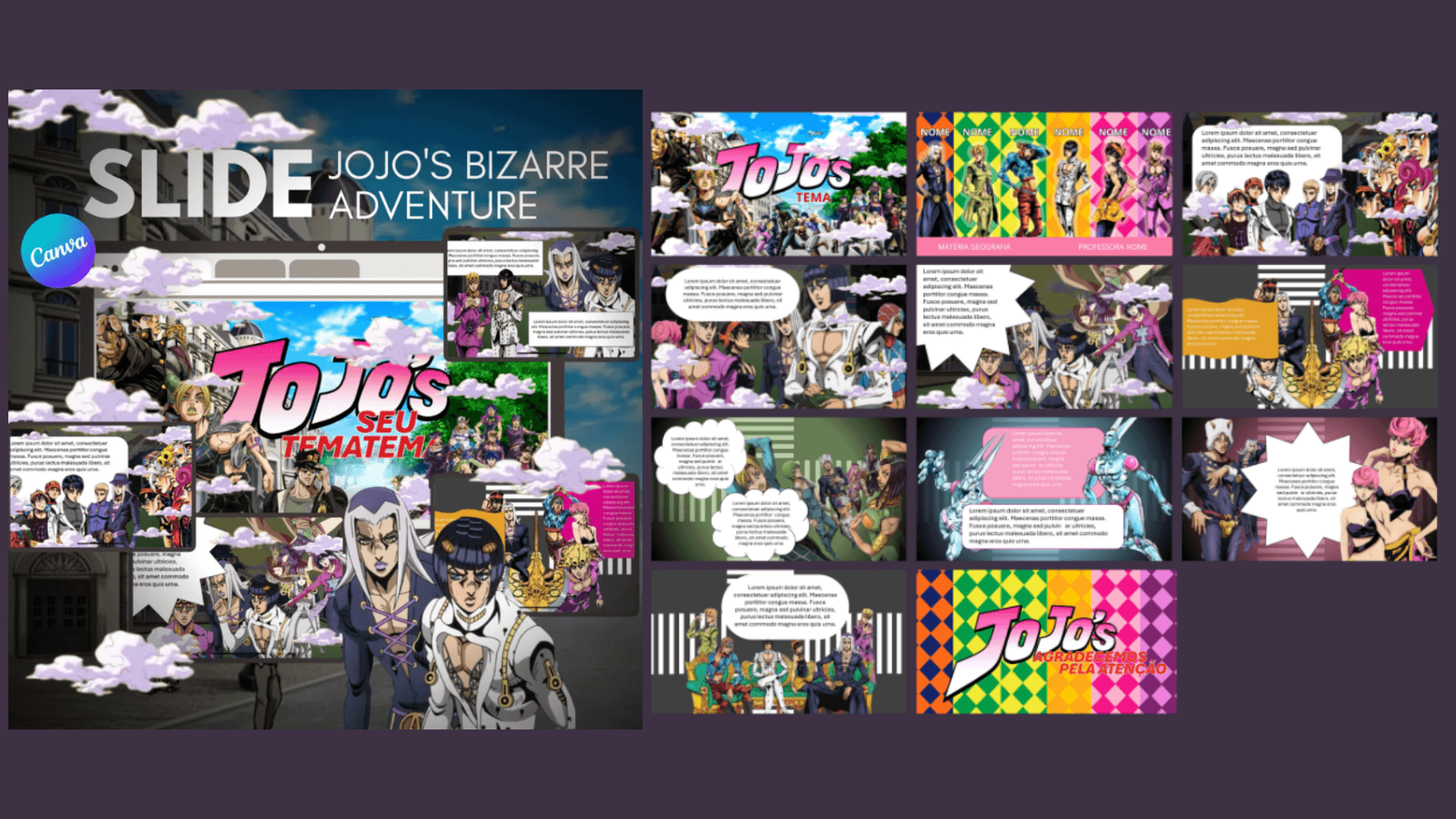 SLIDE JOJO BIZARRES ADVENTURES 